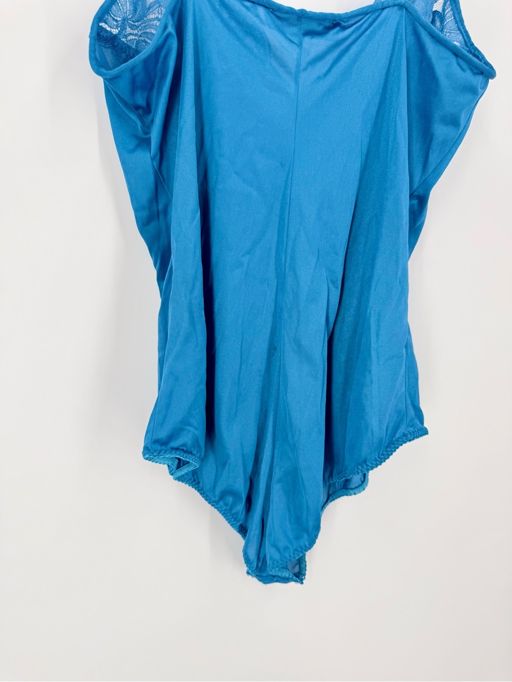 Interludes Blue Lace-Trim Chemise Bodysuit - Picture 6 of 8